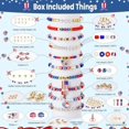 thumbnail image 2 of Jointown 2958 Pcs 4th of July Red White and Blue Beads Bracelet Making Kit with Clay Beads Glass Seed Beads Tattoo Stickers, Patriotic Beads for Jewelry Making with Letter Beads and Charms, 2 of 4
