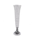 thumbnail image 4 of Balsa Circle 2 Silver Metal 28" Crystal Beaded Metal Trumpet Vases Centerpieces Party Events Decorations Supplies, 4 of 8