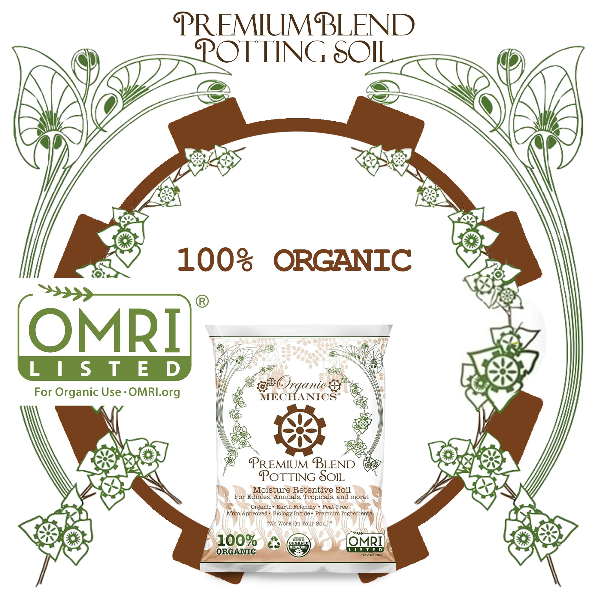 Organic Mechanics Premium Blend Potting Soil, 1 cu ft