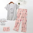 thumbnail image 3 of Pyjamas d'Été pour Femmes Manches Courtes plus Graisse Fine Ensemble de Vêtements de Maison pour Femmes Adorable et Frais, 3 of 5