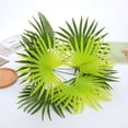 thumbnail image 2 of Material de arreglo floral decorativo de planta verde simulada Hojas de plástico de bonsai artificiales para decoración (verde y amarillo), 2 of 6