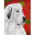 thumbnail image 1 of Carolines Treasures SC9762CHF Great Pyrenees Red Snowflakes Holiday Flag Canvas House Size, 1 of 4