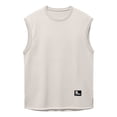 thumbnail image 4 of USNSM (M-5XL) Mens Big and Tall Workout Tank Tops Cotton Cut Off Sleeveless Muscle Shirts Gym Athletic Running T Shirt White XXL, 4 of 7
