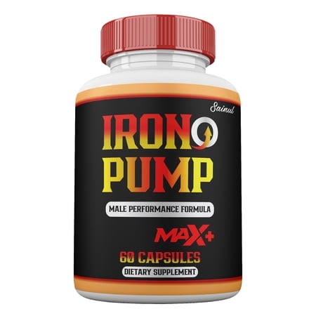 Iron Pump MAX+ Capsules, Iron Pump MAX+ ed Pills, Male Supplement with Maximum Strength (1 pack)