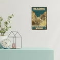 thumbnail image 4 of 1pc Cat Metal Tin Sign Reading Because Murder is Wrong Metal Poster Vintage Retro Art Mural Hanging Iron Painting Plaque Funny Animals for Home Kitchen Bathroom Wall Art Decor 8 x 12 Inch, 4 of 7