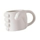 thumbnail image 5 of Taza de café con diseño de puño de 300 ml (10 oz) para hombres y mujeres, taza de té moderna para café Blanco, 5 of 9