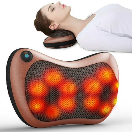 Walfront Electronic Heat Massage Pillow Deep Kneading Massager