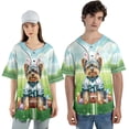 thumbnail image 4 of Happy Easter Hello Spring Yorkshire Terrier Playing Football All Over Print 3D Baseball Shirt Yorkie Dog Lover Gifts Softball Sport - 13003, 4 of 6