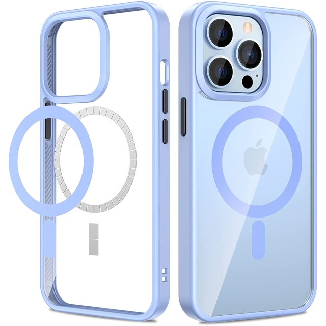Pour Étui iPhone 13 Pro, Étui Magnétique iPhone 13 Pro avec Aimants Forts Intégrés Compatible avec MagSafe, Transparent
