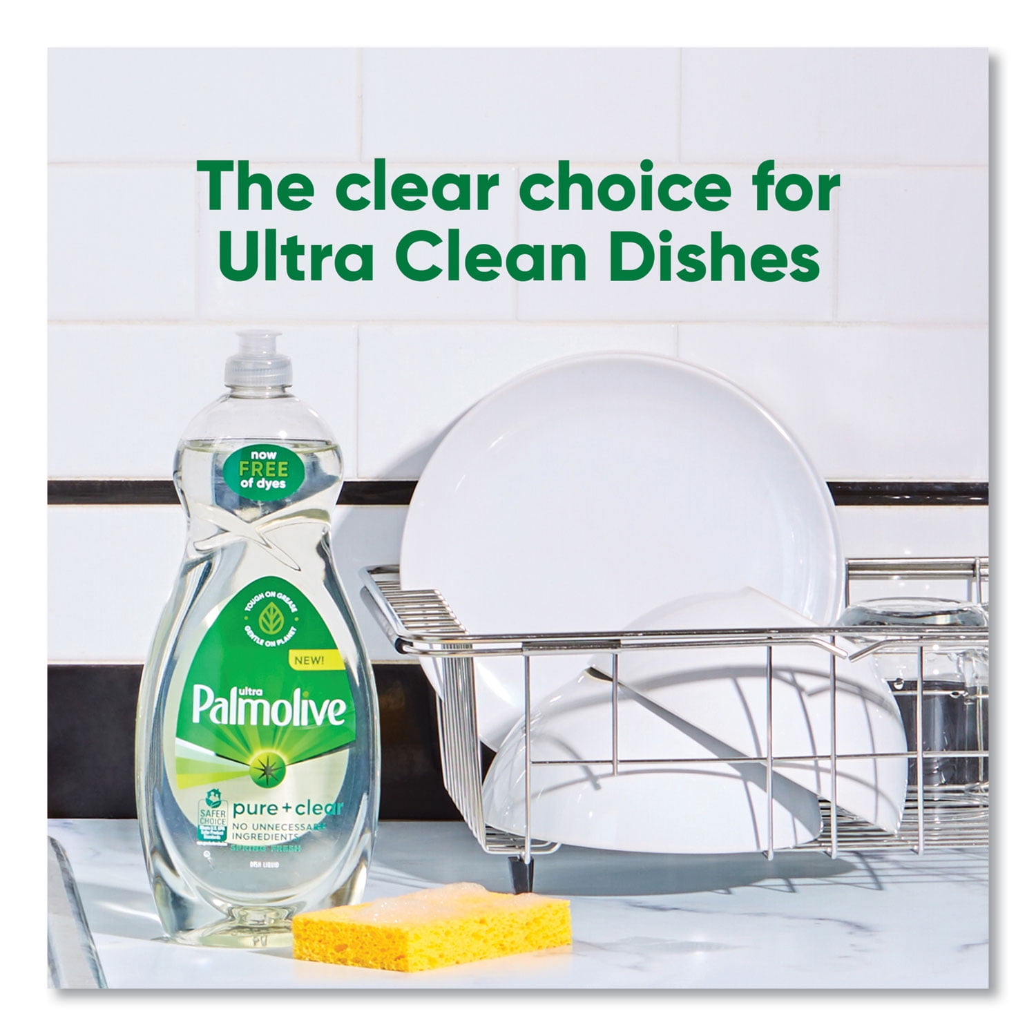 Pure + Clear Dishwashing Liquid, Unscented, 32.5 oz Bottle, 9/Carton | Bundle of 5 Cartons