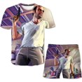 thumbnail image 1 of Grand Theft Auto Conjuntos de ropa Moda de verano Camisetas de dibujos animados Pantalones cortos Trajes de 2 piezas GTA5 Disfraces de cuello redondo Suits6M Gao Jinjia LED, 1 of 2