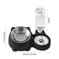 thumbnail image 4 of Dual Pet Bowl 304 Stainless Steel Non-Slip Elevated Cat Dog Food Water Dish with Weighted Base, 15° Tilted Design for Neck Support, Easy Clean Removable Bowls for Flat-Faced Pets, 4 of 6
