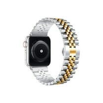 Worryfree Gadgets Metal Wristband for Apple Watch Gold/Silver 38/40/41mm (WX155-GDSL41)