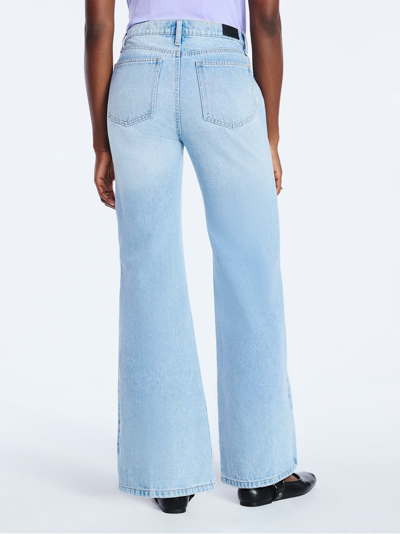 Scoop Women's and Women's Plus Slouchy Flare Relaxed Fit Jeans, 30