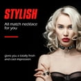 thumbnail image 1 of Collier Coloré Style Japonais Accessoire d'Halloween pour Femmes Ras du Cou en Cuir Cadeau Doux Multicolore Chaîne Japonaise Col Réglable Ras du Cou Cœur Scintillant Noir, 1 of 9