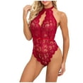 thumbnail image 2 of uublik Valentines Lingerie Set for Women Sexy Naughty Bodysuit Plus Size Lace Babydoll, 2 of 5
