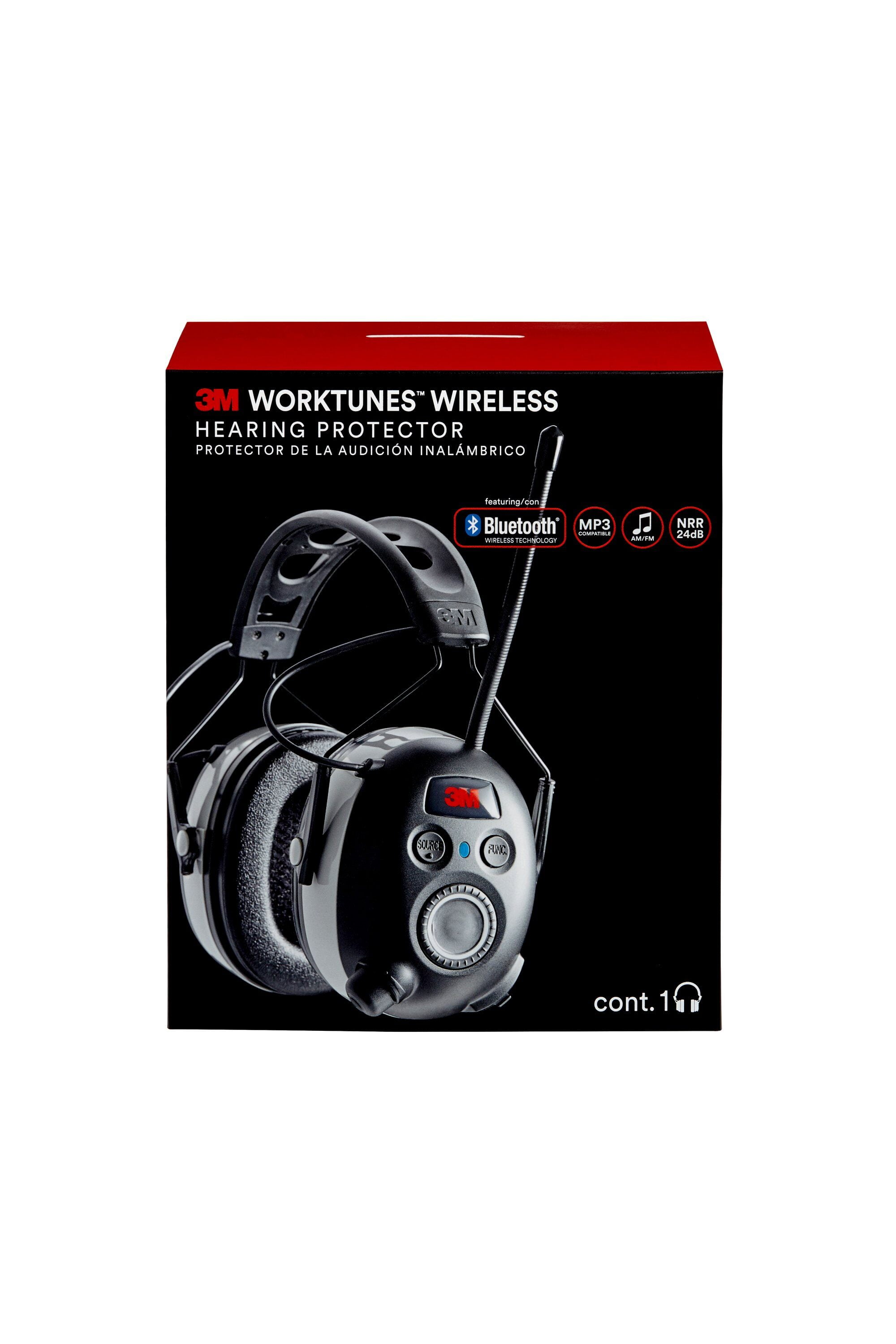 3M WorkTunes Wireless Hearing Protector with Bluetooth Technology and AM/FM Digital Radio