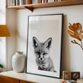 thumbnail image 5 of Baby Fo - Photography Fox Wildlife Black and White Animal Nature Portrait Minimalist Black Framed Wall Art Print 20 x 30 inches, 5 of 8