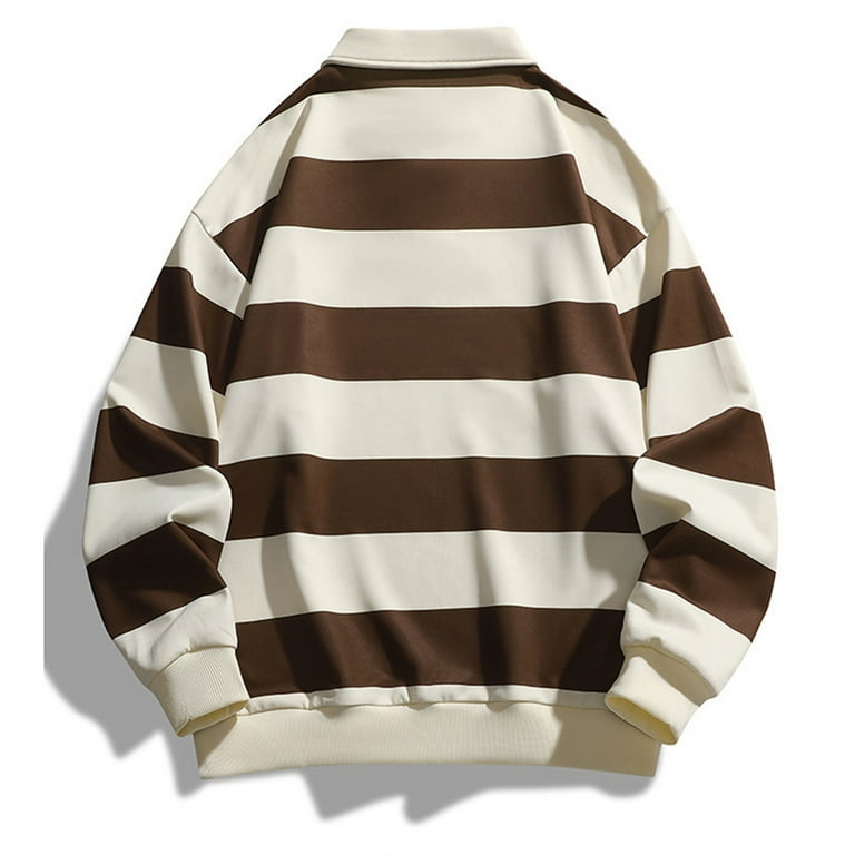 Men Shirts Y2k Top Oversized Striped Shirts 2000s Vintage Tshirt