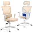 thumbnail image 1 of QinaQin Silla ergonómica de oficina de malla con respaldo alto, soporte lumbar ajustable, descansabrazos 3D, cabecera y reclinación para trabajo cómodo, 1 of 8