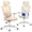 Powder Coated White White Frame | Beige, variant on Accreate Ergonomic High-Back Mesh Office Chair – Adjustable Lumbar, 3D Armrests, Headrest & Recline – Breathable Swivel Rolling Desk Chair