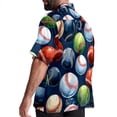 thumbnail image 3 of Baseball Men's Short Sleeve Poplin Shirt, Casual Button Down Shirts, Printed Summer Beach Shirt, Unisex Casual Button Down Top, 3 of 6