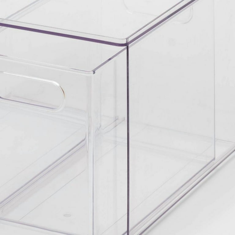 All Purpose 2 Drawer Storage Clear - : Acrylic Utility Bins, PETG