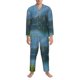 thumbnail image 3 of Fotbe Majestic Deer Mountain Lake Pijama de Hombre con Estampado de Manga Larga, Conjunto de 2 Piezas, Ropa de Dormir Suave y Cómoda con Bolsillos-X-Large, 3 of 7