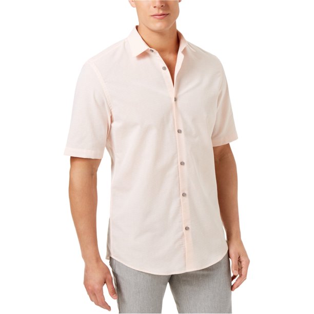 Camisa con Botones texturizados Alfani para hombre rosa grande
