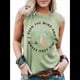 thumbnail image 1 of Camiseta de Tirantes de Playa de Verano para Mujer, Color Verde Oliva (Imagen A Color y Letras Blancas) M, 1 of 5