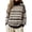 Light Brown #038, variant on Fair Isle Sweater Women Crewneck Vintage Pullover Cable Knit Top, XL