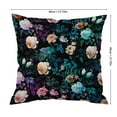 Linen Pillow Case Vintage Flower Cushion Night Rose Print Pillow 100 
