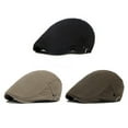 thumbnail image 3 of Men Newsboy Hat Flat Cap, Cotton Adjustable Golf Fitted Hat Breathable Irish Cabbie Ivy Driving Gatsby Hunting Cap, 3 of 7