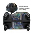 thumbnail image 2 of Yiaed Colorful Stained Glass Deer Print Travel Luggage Cover Suitcase Protector Fits 18-32 Inch Luggage Wheel Covers Patterned Elastic Luggage Anti-scratch（No luggage）-Medium, 2 of 5