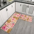 thumbnail image 2 of Golden Retriever with Flowers Kitchen Rugs Sets Of 2,Anti Fatigue Kitchen Mat Rugs Non Slip Washable,Decorative Kitchen Floor Mats for Kitchen,Sink,Laundry,17"x30"+17"x47", 2 of 7