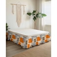 thumbnail image 2 of Orange Paint Bed Skirt King Size 18&nbsp;Inch Drop, Abstract Mottled Classic Art Wrap Around Dust Ruffle Bedskirts, Wrinkle & Fade Resistant Easy Fit Bedskirt with Adjustable Elastic, 2 of 8