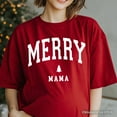 thumbnail image 2 of Merry Mama Retro Christmas T-Shirt, Matching Family Holiday Tee, 2 of 7