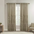 thumbnail image 3 of Madison Park Andora Transitional Polyester Fabric Lined Window Panel in Tan, 3 of 11