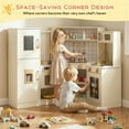 thumbnail image 4 of Gymax Pretend Play Corner Kitchen Set w/Ice Dispenser Stoves Oven Microwave Dishwasher, 4 of 10