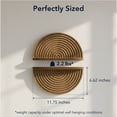 thumbnail image 5 of American Art Decor Brown Boho Arched Lunar Ledges Wall Shelf, Wood 2 Piece Floating Bookshelf for Wall, Modular Arch Display Shelf for Bedroom Bathroom Kitchen Living Room Decor, 6.62" H x 11.75" L, 5 of 7