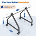 thumbnail image 2 of Soporte portátil para bobinas de cable CXRCY, capacidad de 113 kg, para bobinas de 28", 2 of 8
