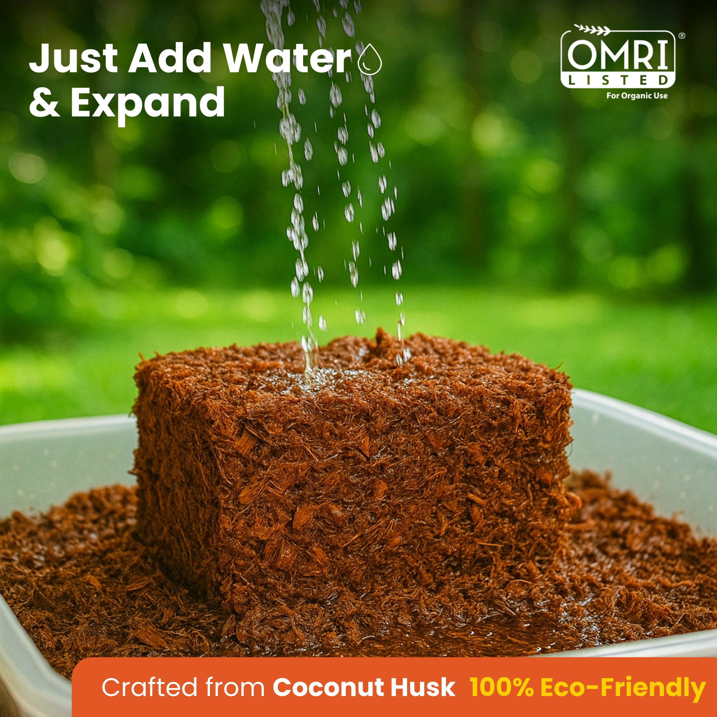 Gro-Med Coconut Coir Husk Chips Brick, Coco Mulch Orchid Potting Soil Mix Substrate, 6 Pack, 500g Each