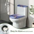 thumbnail image 4 of FORUDESIGNS Marble Pattern 2 Pack Toilet Lid Cover with Toilet Tank Lid Cover, Adjustable Toilet Seat Covers Fits Most 15-21" Round Oblong and Elongated Toilet Seat,Easy to Clean, 4 of 8