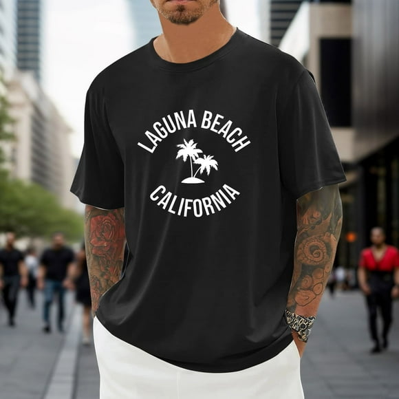 WEAIXIMIUNG Custom T Shirts Men's Summer T Shirt Crew Neck Short Sleeve Oversized T Shirt With City Print Basic Shirts Men Loose Casual Shirts Sports Shirts