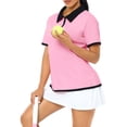 thumbnail image 3 of Yesfashion Womens Golf Polo Shirts Short Sleeve Zipper Athletic Tennis Shirt Moisture Wicking Sport Active Tops, 3 of 5