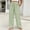 Green, variant on Women’s Vertical-Striped Wide-Leg Pants, High-Rise Elastic Waist & Textured-Cotton Cut for Remote Hamlet Leisure Trekking Walks Red XL