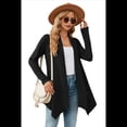thumbnail image 2 of Cárdigan para Mujer, Elegante, Informal, de Larga, Abierto, Color Negro, Talla XL, 2 of 6