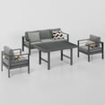 thumbnail image 2 of Superjoe 51" Aluminum Durable Outdoor Dining Table, Gray, 2 of 7