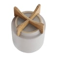 thumbnail image 6 of 10" PLANTER W/ WOOD STAND, MATTE BEIGE 06876, 6 of 9