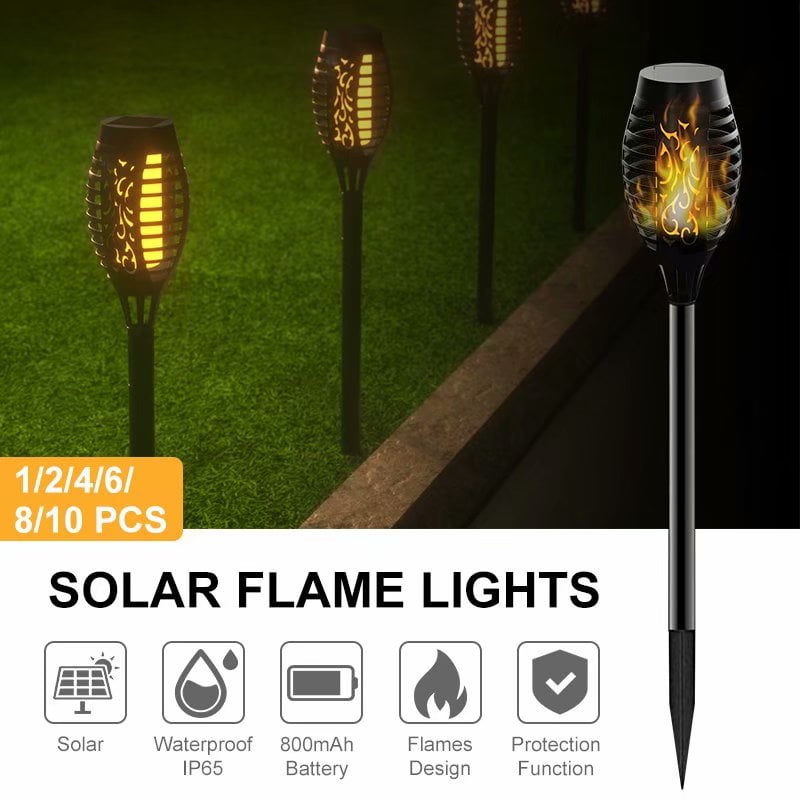 VicTsing 1Pcs IP65 Waterproof Solar Path Torches Lights Dancing Flame Garden Lights Outdoor Landscape Decoration for Patio Garden Path Yard Wedding Party VicTsing 1Pcs IP65 Waterproof Solar Path Torches Lights Dancing Flame Garden Lights Outdoor Landscape Decoration for Patio Garden Path Yard Wedding Party